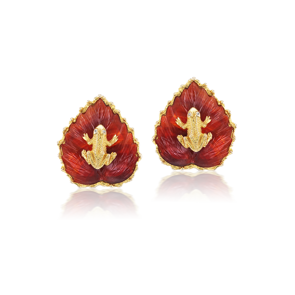 Crimson Leap Earrings