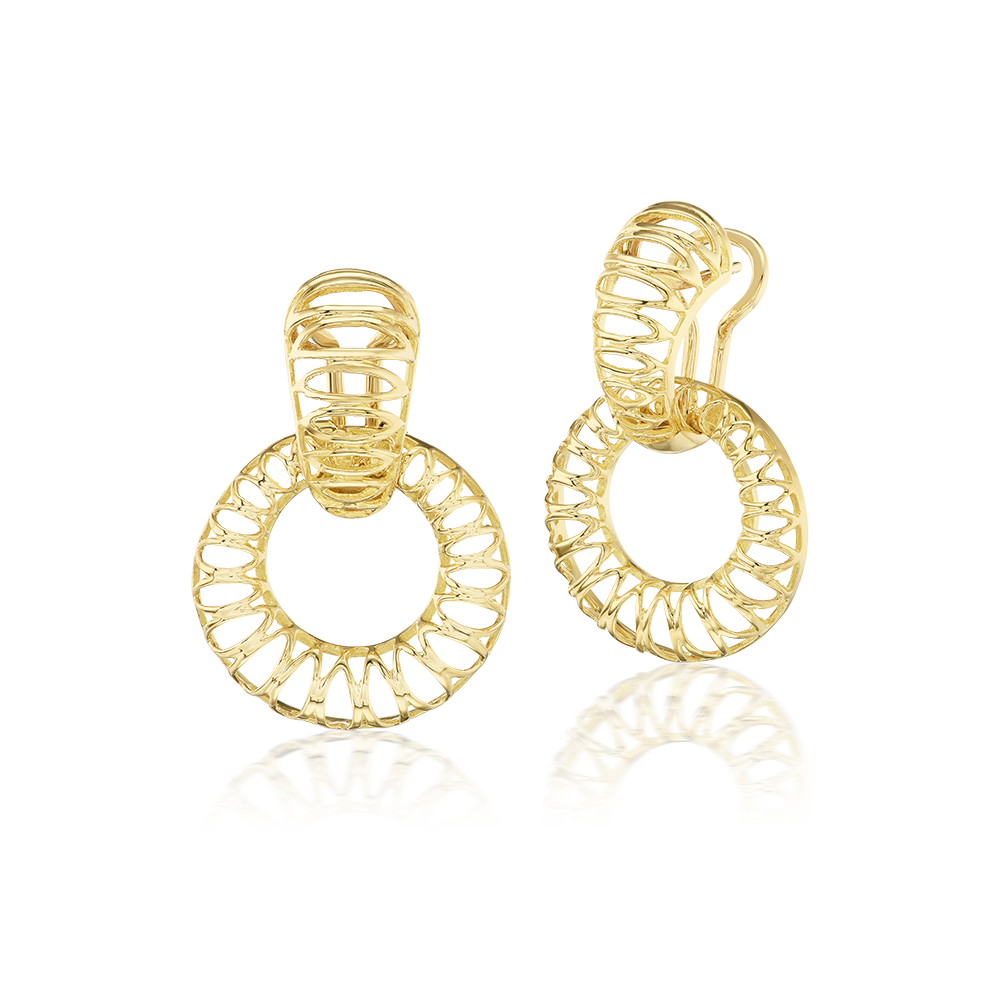 Sun-Dial Drop Earrings