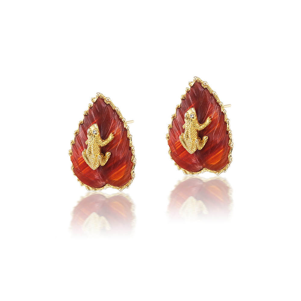 Crimson Leap Earrings