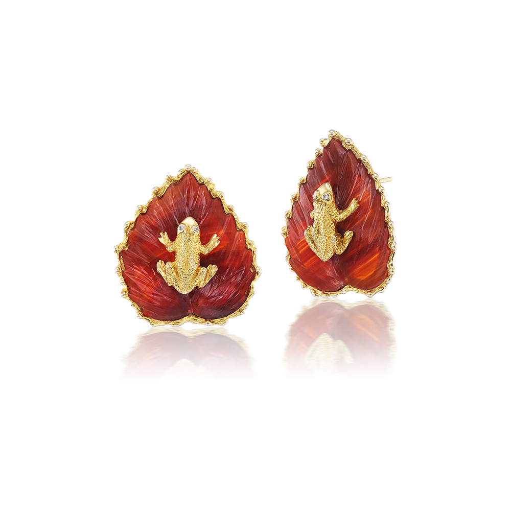 Crimson Leap Earrings